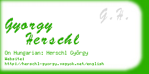 gyorgy herschl business card